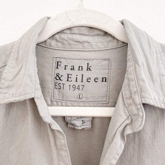 Frank & Eileen Eileen Famous Denim Shirt Green L - Picture 4 of 10